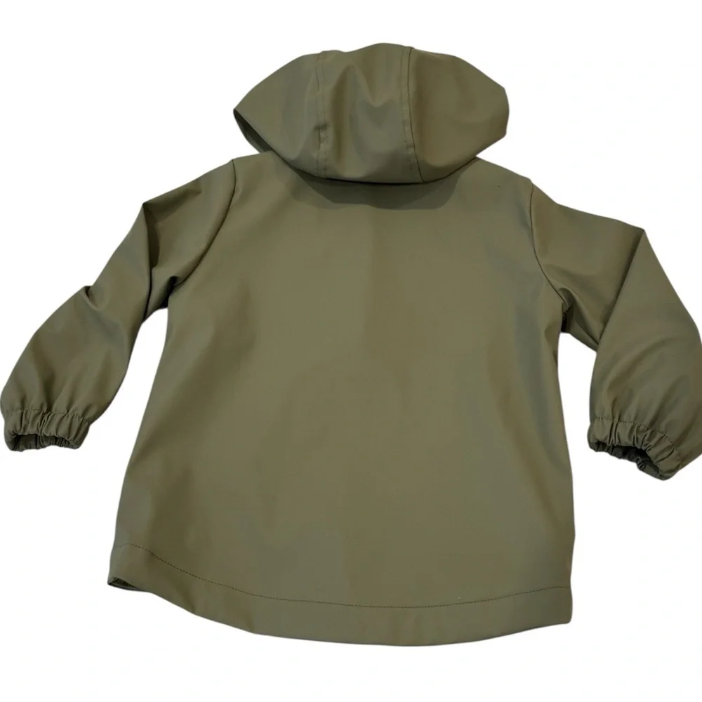 Old Navy Toddler Kids Olive Green Water Resistant Hooded  Casual Jacket 3T